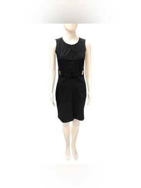 Sandro Ferrone Sleeveless Black Belted Mini Dress Size S